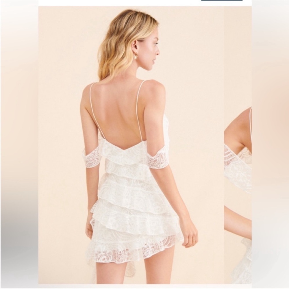 LoveShackFancy Sobine lace Mini Dress size 2 - Picture 3 of 13